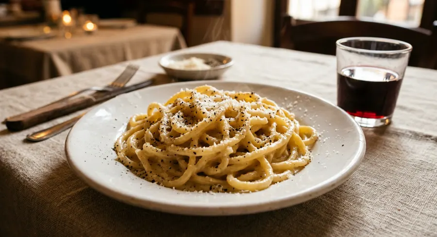 Tonnarelli Cacio e Pepe nach römischer Art